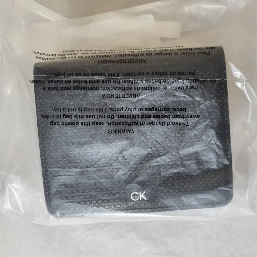 Calvin Klein Wide Flap Embossed Monogram Belt Bag‎ Black - Interior Defect